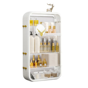 Buy SOGA White Multi Tier Cosmetic Storage Rack Bathroom Vanity Tray Display Stand Organiser Online - Home - 1 - AU Depot Free Shipping