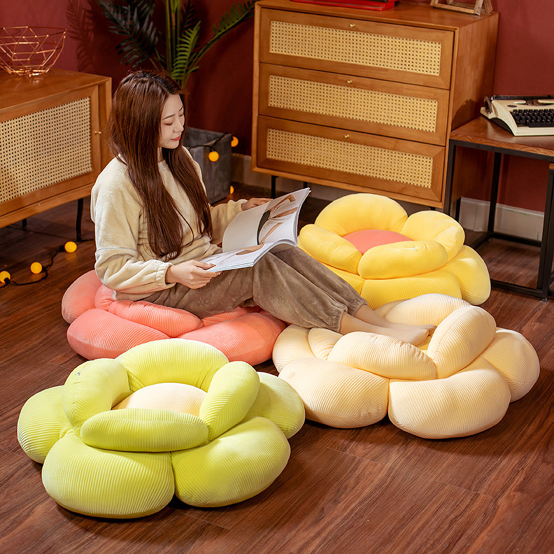 SOGA Yellow Double Flower Shape Cushion Soft Bedside Floor Plush Pillow Home Decor - SCushion003 - Furniture - 3 - AU DEPOT SOGA Buy SOGA Yellow Double Flower Shape Cushion Soft Bedside Floor Plush Pillow Home Decor Online - Furniture - 3 - AU Depot Free Shipping