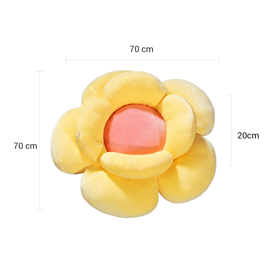 SOGA Yellow Double Flower Shape Cushion Soft Bedside Floor Plush Pillow Home Decor - SCushion003 - Furniture - 7 - AU DEPOT SOGA Buy SOGA Yellow Double Flower Shape Cushion Soft Bedside Floor Plush Pillow Home Decor Online - Furniture - 7 - AU Depot Free Shipping