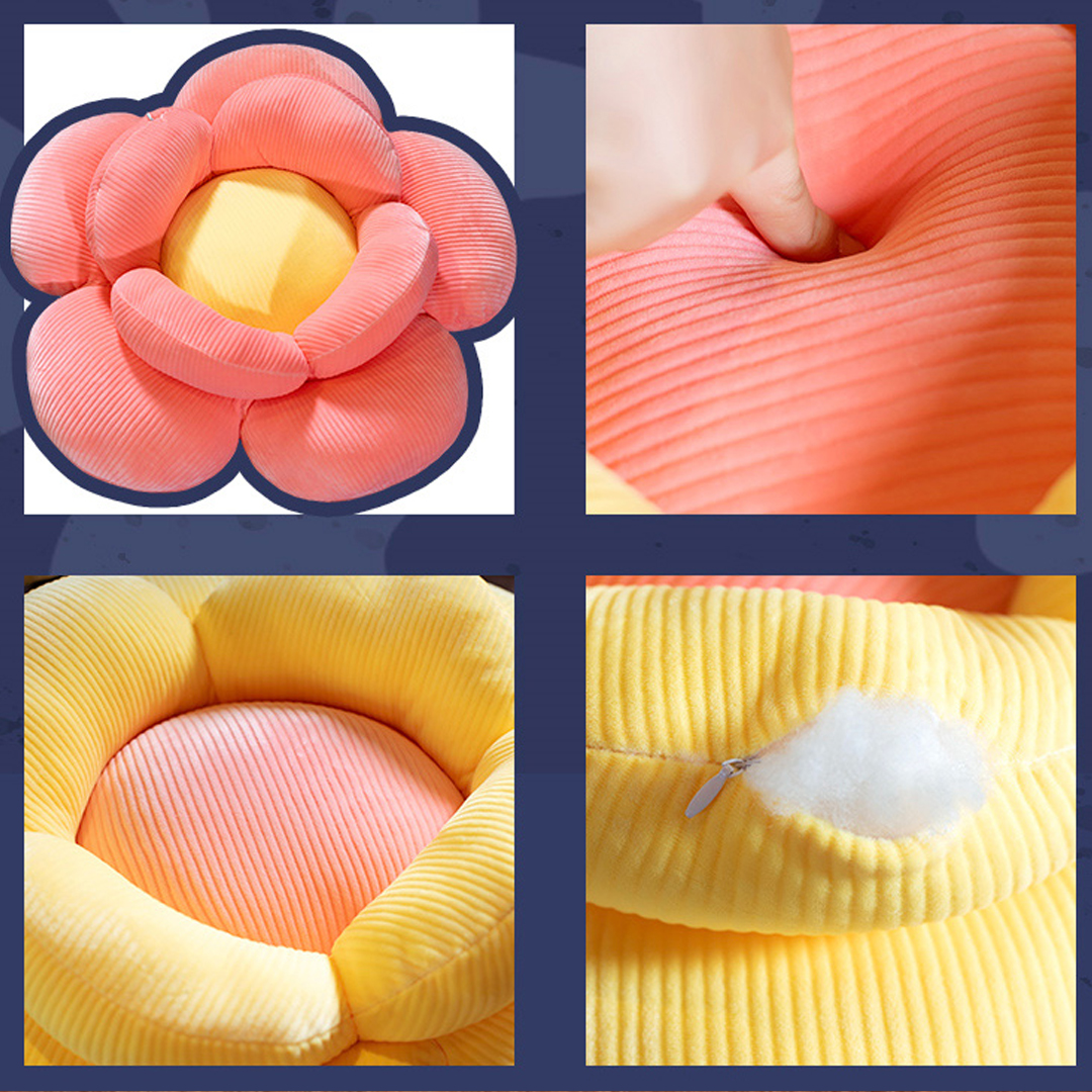 SOGA Yellow Double Flower Shape Cushion Soft Bedside Floor Plush Pillow Home Decor - SCushion003 - Furniture - 9 - AU DEPOT SOGA Buy SOGA Yellow Double Flower Shape Cushion Soft Bedside Floor Plush Pillow Home Decor Online - Furniture - 9 - AU Depot Free Shipping