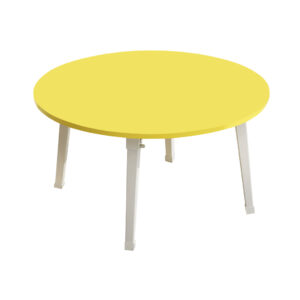 Buy SOGA Yellow Portable Floor Table Small Round Space-Saving Mini Desk Home Decor Online - Desks & Computer Tables - 1 - AU Depot Free Shipping