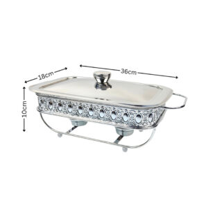 Buy Soga 1.5L Lace Edge Dining Stove Silver Color Portable Dining Cooking Appliance for Kitchen Essential Online - Furniture | Kitchen & Dining Room Furniture| Buffets, Sideboards & Kitchen Islands - 2 - AU Depot Free Shipping