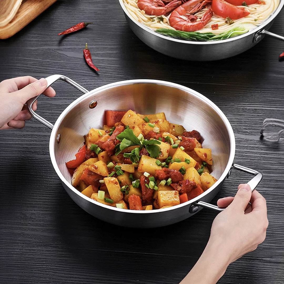 Soga 20cm Premium Silver Seafood Dry Pot Stockpot Versatile and Durable Kitchen Essential - VICSoupPot02 - home & living - 2 - AU DEPOT SOGA Buy Soga 20cm Premium Silver Seafood Dry Pot Stockpot Versatile and Durable Kitchen Essential Online - home & living - 2 - AU Depot Free Shipping