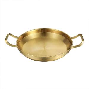 Buy Soga 24cm Dry Pot, Gold Plated 202 Material Stainless Steel and Kitchen essentials Online - home & living - 1 - AU Depot Free Shipping
