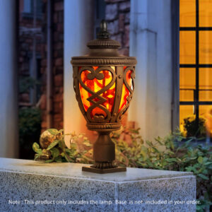 Buy Vintage Lamp 2X 50.8cm Elegant Post Light with Aluminum and Glass Lantern Classic Outdoor Lighting Online - Home & Living - 2 - AU Depot Free Shipping