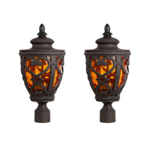 Buy Vintage Lamp 2X 50.8cm Elegant Post Light with Aluminum and Glass Lantern Classic Outdoor Lighting Online - Home & Living - 1 - AU Depot Free Shipping