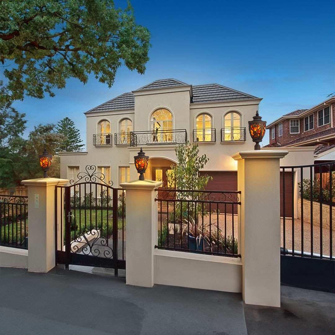 Vintage Lamp 2X 50.8cm Elegant Post Light with Aluminum and Glass Lantern Classic Outdoor Lighting - Lamp301StandX2 - Home & Living - 6 - AU DEPOT SOGA Buy Vintage Lamp 2X 50.8cm Elegant Post Light with Aluminum and Glass Lantern Classic Outdoor Lighting Online - Home & Living - 6 - AU Depot Free Shipping