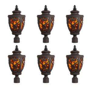 Buy Vintage Lamp 6X 50.8cm Elegant Post Light with Aluminum and Glass Lantern Classic Outdoor Lighting Online - Home & Living - 1 - AU Depot Free Shipping