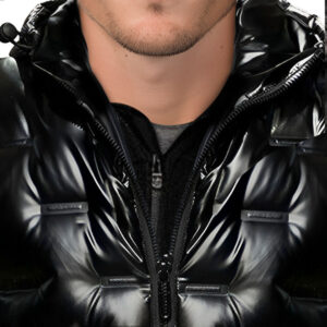 Buy abbee Black 2XL Winter Hooded Glossy Down Jacket Stylish Lightweight Quilted Warm Puffer Coat Online - Apparel & Footwear - 2 - AU Depot Free Shipping