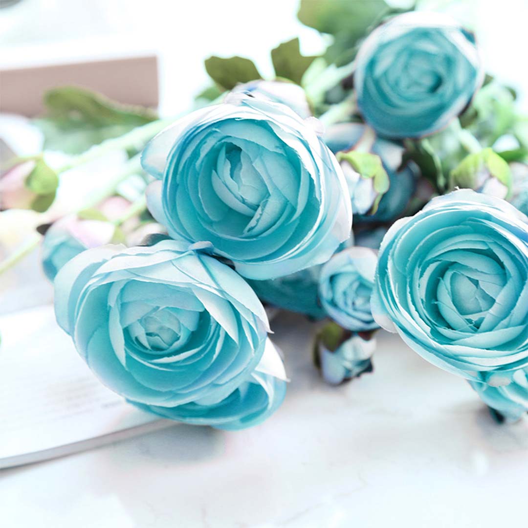 SOGA 12pcs Artificial Silk Flower Fake Rose Bouquet Table Decor Blue - AFlower3H12Blue - Home & Living - 5 - AU DEPOT SOGA Buy SOGA 12pcs Artificial Silk Flower Fake Rose Bouquet Table Decor Blue Online - Home & Living - 5 - AU Depot Free Shipping