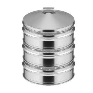Buy SOGA 3 Tier 22cm Stainless Steel Steamers With Lid Work inside of Basket Pot Steamers Online - home & living - 1 - AU Depot Free Shipping