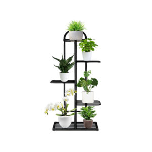 Buy SOGA 5 Tier 6 Pots Black Metal Plant Stand Flowerpot Display Shelf Rack Indoor Home Office Decor Online - Home & Living - 1 - AU Depot Free Shipping