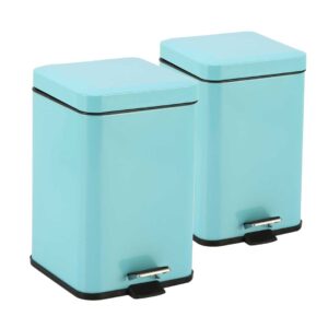 Buy SOGA 2X 12L Foot Pedal Stainless Steel Rubbish Recycling Garbage Waste Trash Bin Square Blue Online - Home & Living - 1 - AU Depot Free Shipping