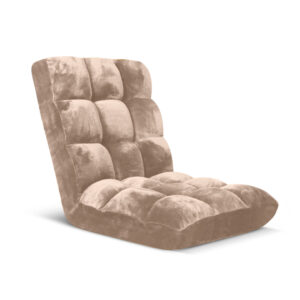 Buy SOGA Floor Recliner Folding Lounge Sofa Futon Couch Folding Chair Cushion Light Apricot Online - Furniture - 1 - AU Depot Free Shipping